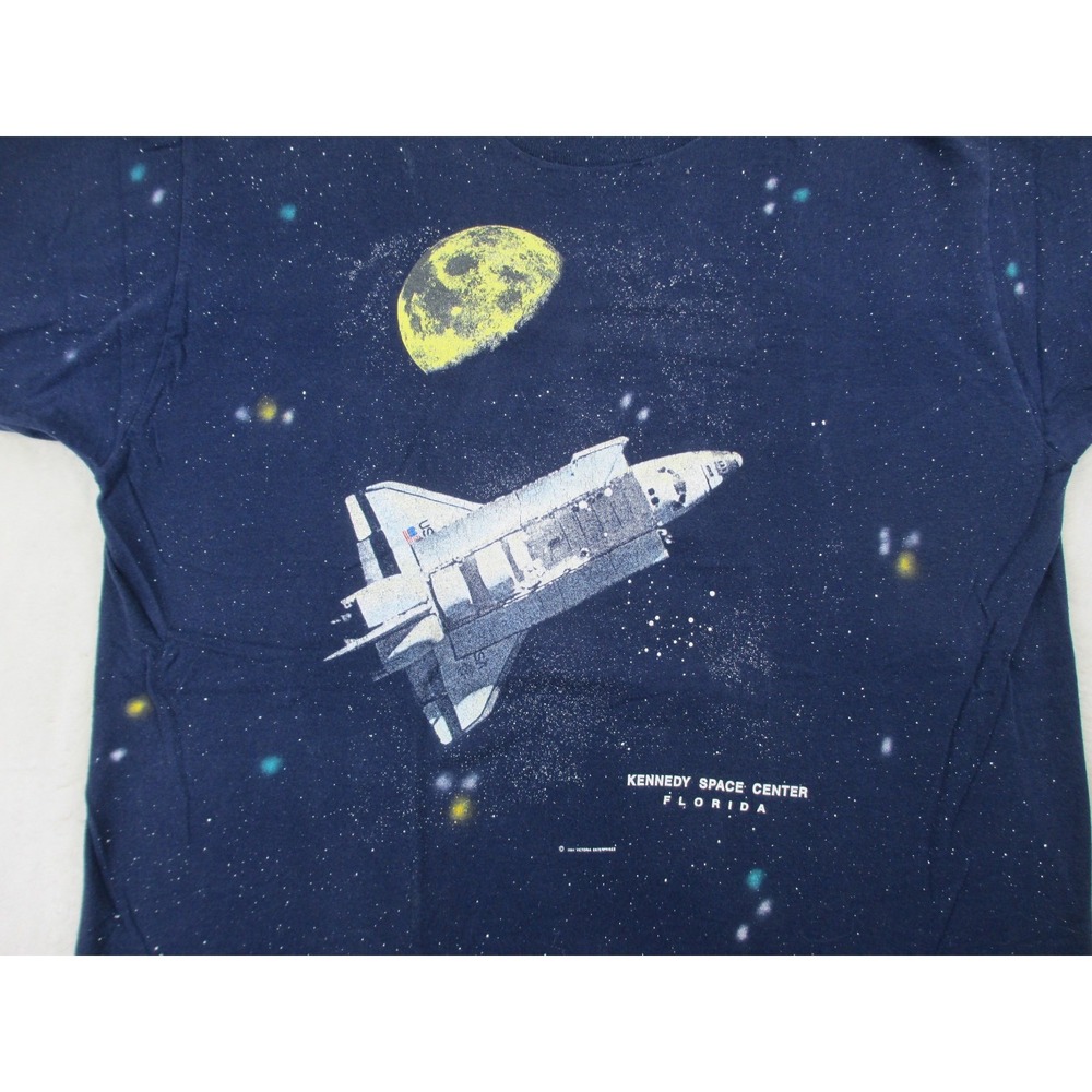 VINTAGE Kennedy Space Center‎ Shirt Mens XL Blue Space Universe USA 1994* - Picture 4 of 11